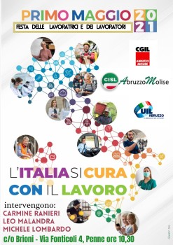 1 MAGGIO 2021, CGIL - CISL - UIL Regionali: 